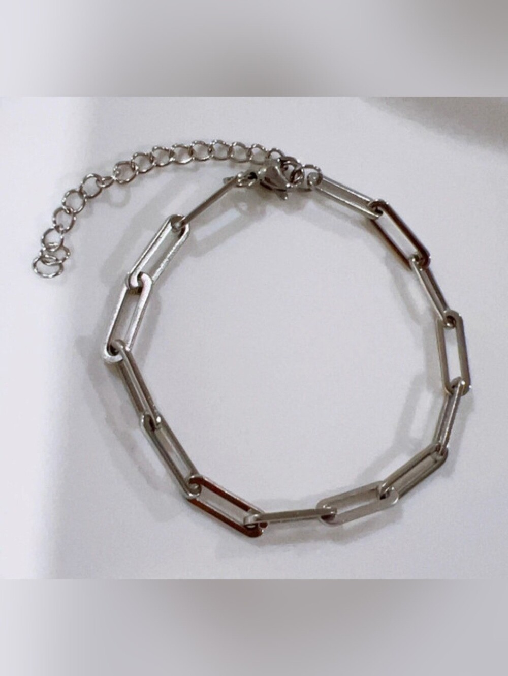 Paperclip Chain Bracelet - Silver